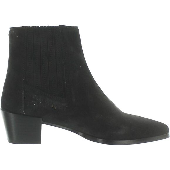 Rag & Bone Black Suede Rover Ankle Boots Sz 37.5 - Picture 2 of 8